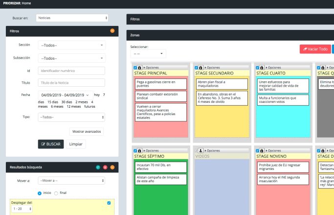 Priorización de contenido Priorización de contenido